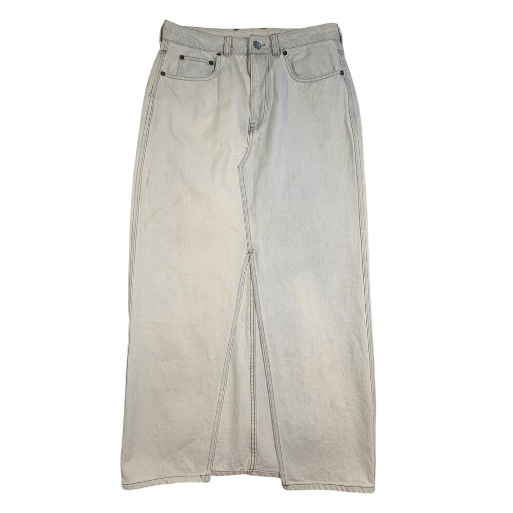 Industry Denim Maxi Skirt Women's 8 Light Blue 80s Style Western